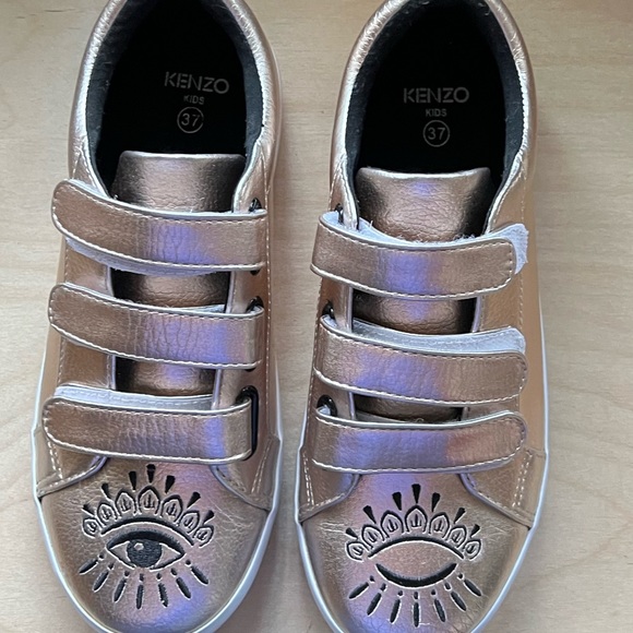 Kenzo embroidered gold sneakers - Picture 3 of 9